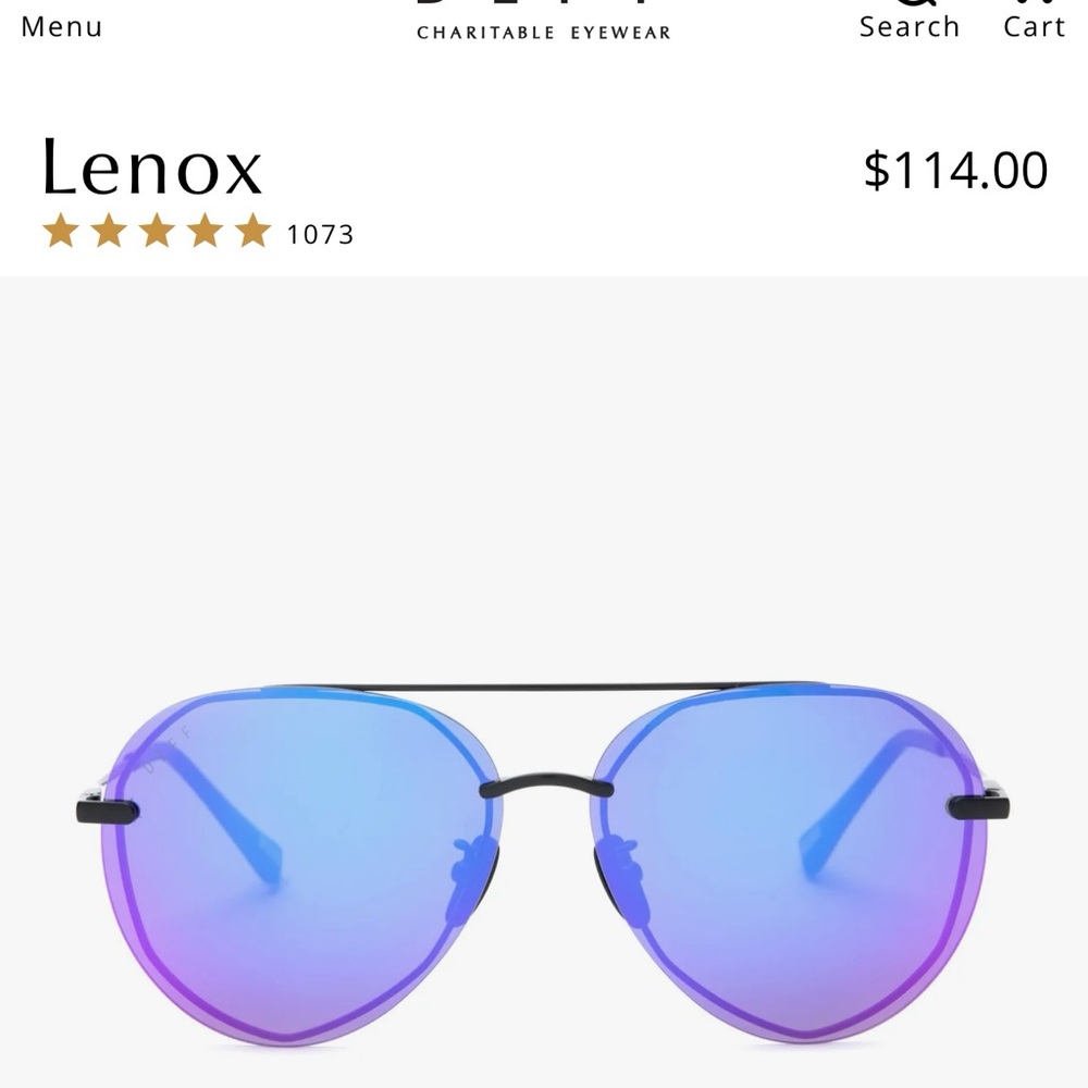 Diff: Lenox Gradient Blue And Purple Sunglasses - image 1